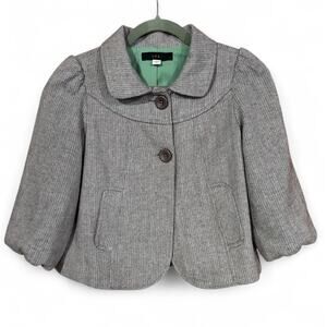 Urban Outfitters Lux Women’s XS Vintage Y2K Gray Cropped Puff Sleeve Blazer